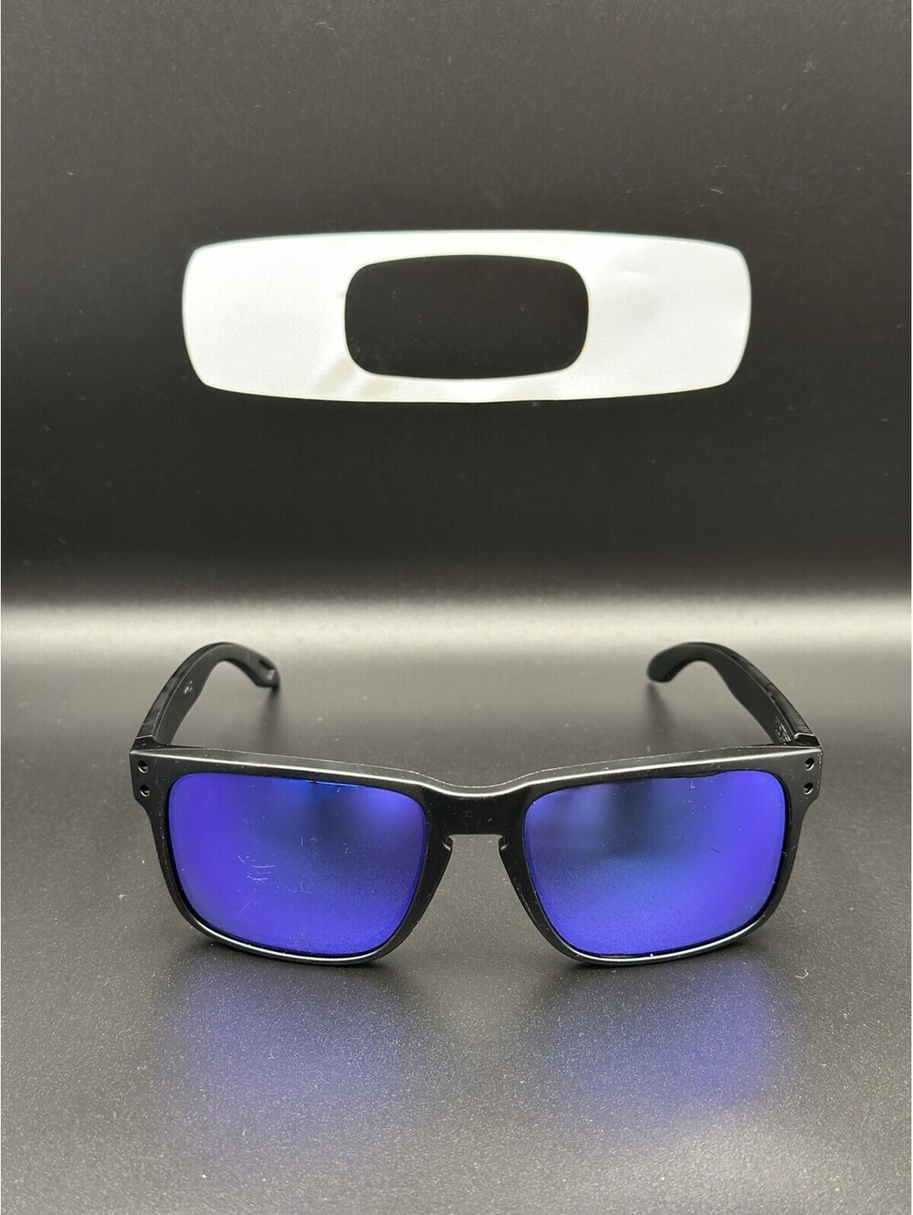 Oakley Holbrook Matte Black/Violet Iridium Lenses (No Icons/Rivets)